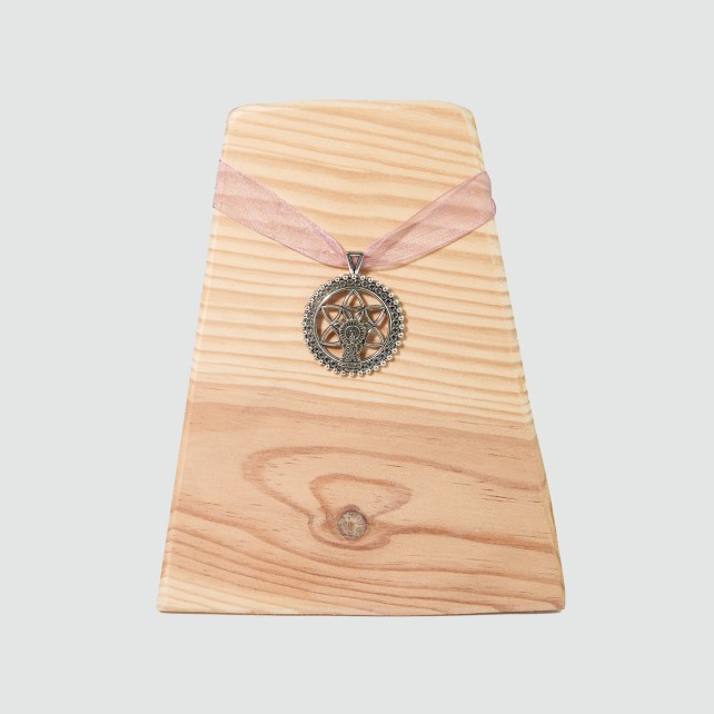 Colgante redondo - Medalla - Virgen del Pilar - Confecciones Robres